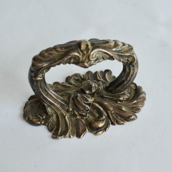 Vintage Silver Plate? Tureen Handle Ornate Metal Covered Soup Dish - Picture 2 of 7